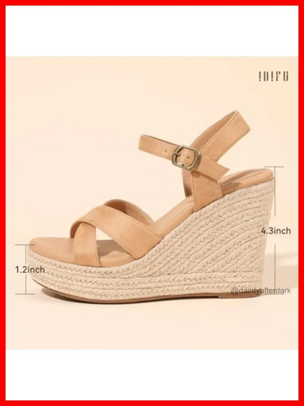 Espadrille Platform Wedge Sandals for Women Strappy Ankle Buckle